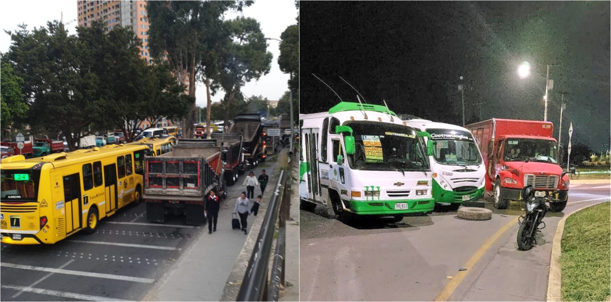 81 bloqueos se presentaron en el país durante el segundo día del paro camionero