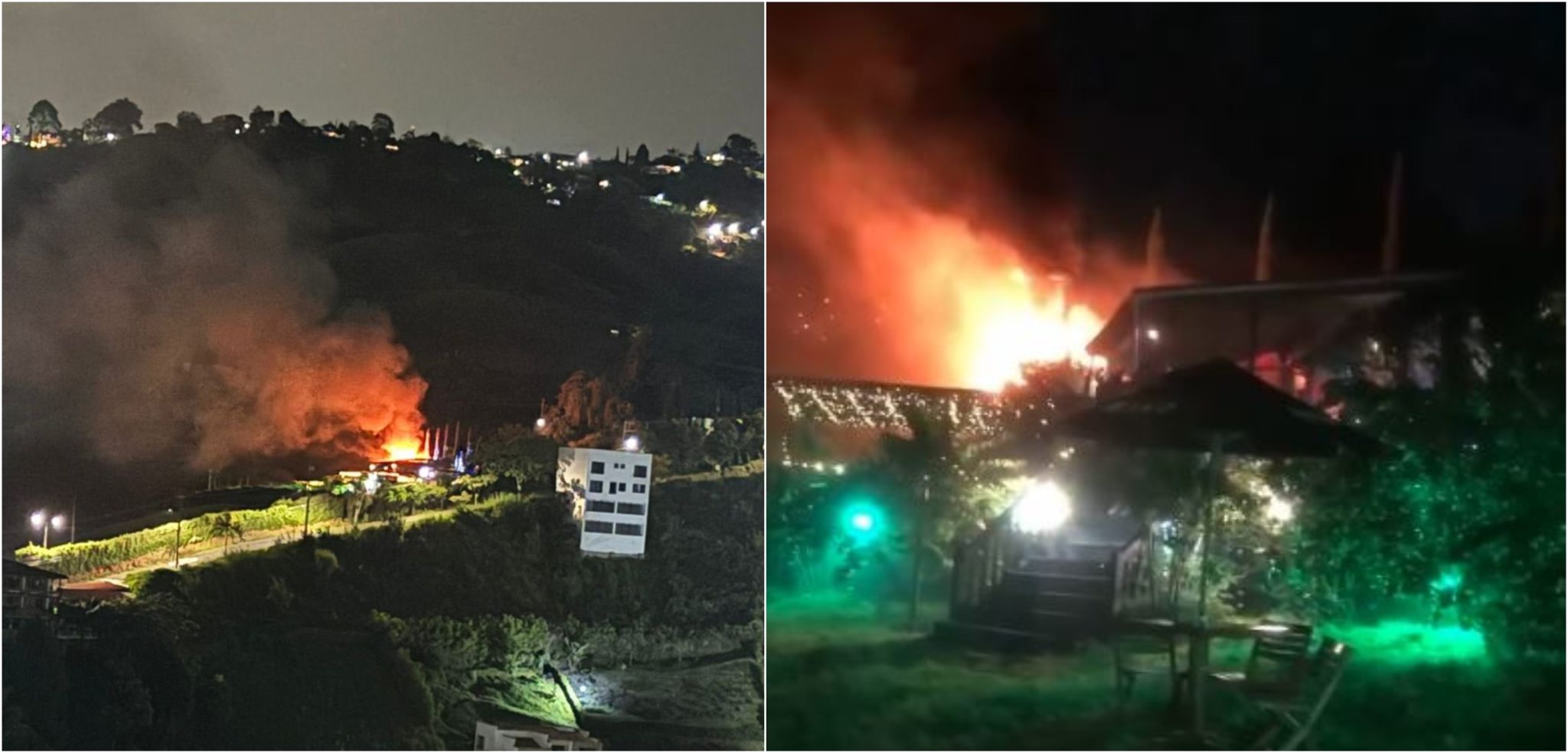 Bomberos controlaron incendio en un reconocido restaurante en Sabaneta