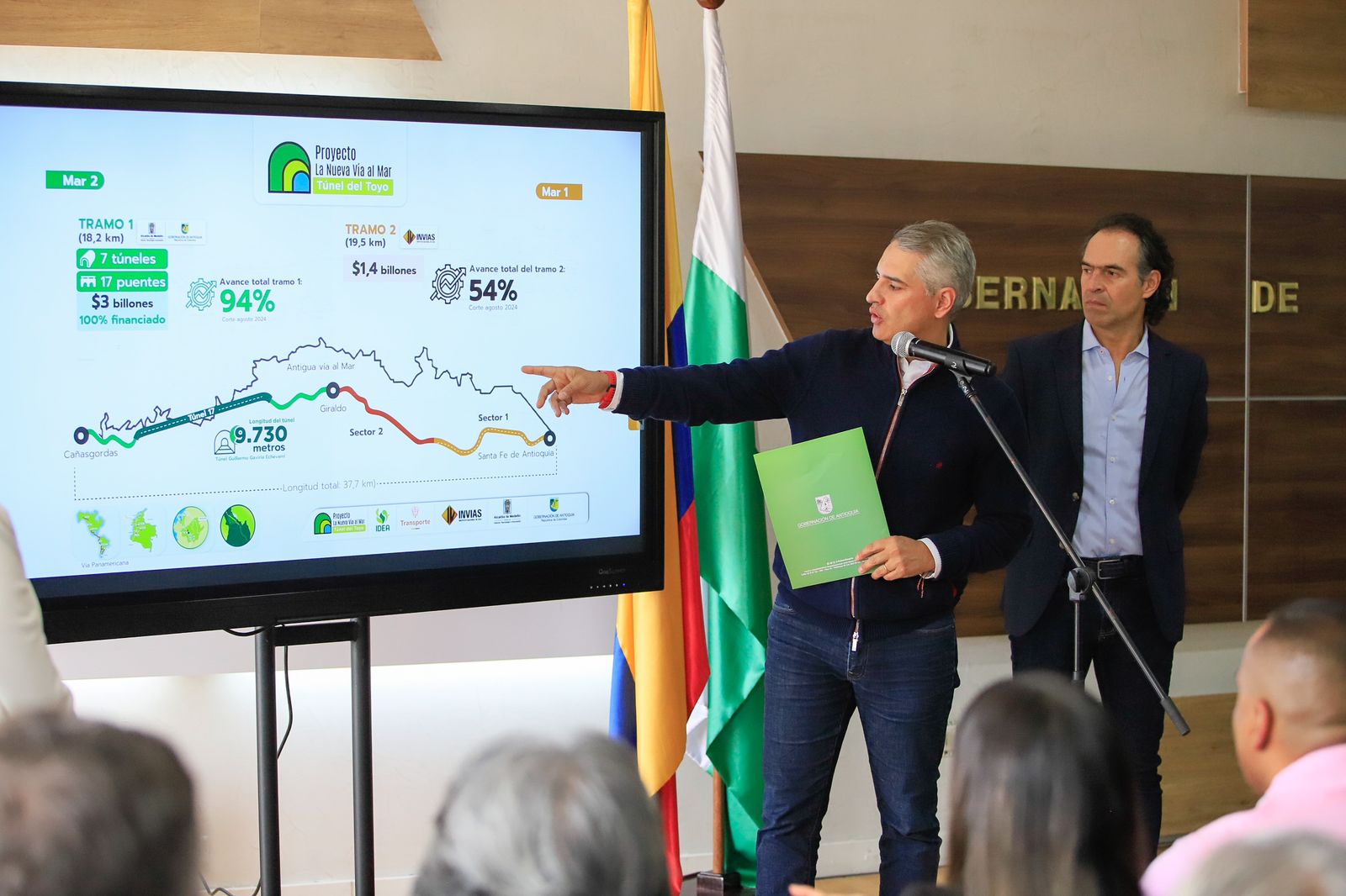 Tramo cedido del Túnel del Toyo a la Gobernación de Antioquia costará $330 mil millones