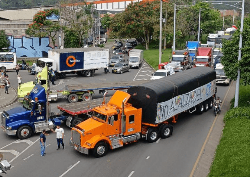 Así está la movilidad en Antioquia por paro camionero