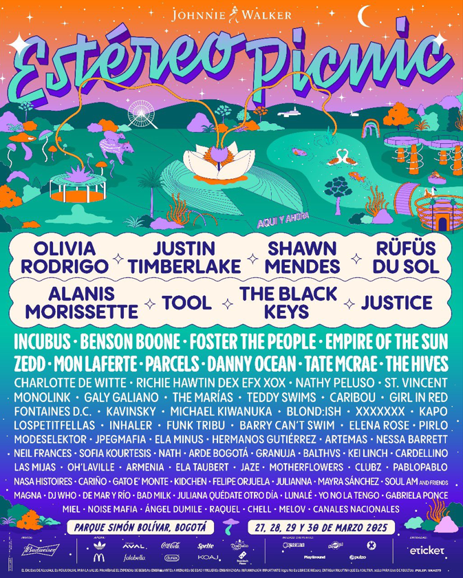 Este es el cartel oficial de Estéreo Picnic 2025