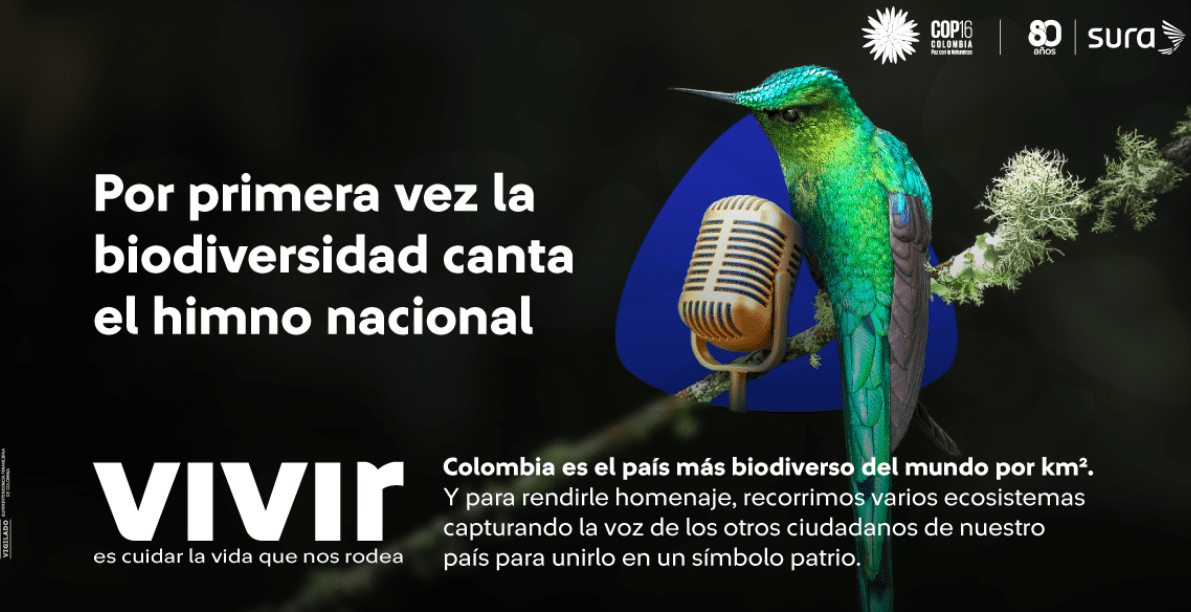 Himno nacional de Colombia interpretado por su biodiversidad