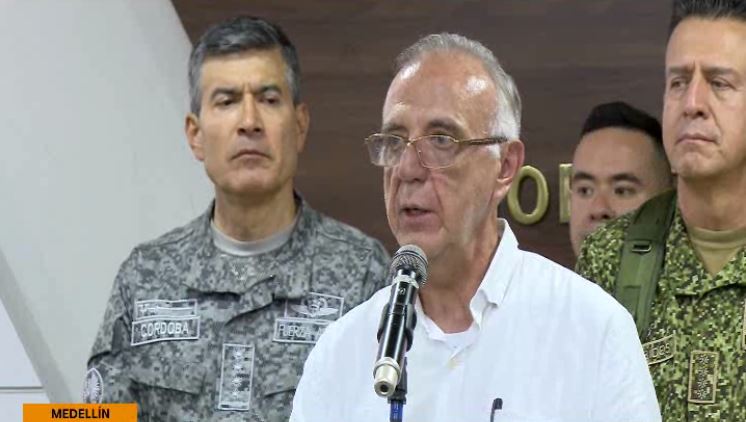 Ministro de Defensa confirma amenaza para atentar contra el alcalde Federico Gutiérrez