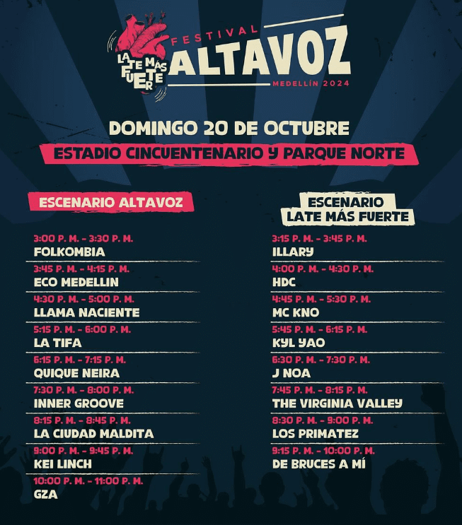 Esta es la programación del día 3 del Festival Altavoz 2024