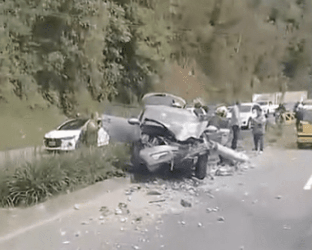 Aparatoso accidente en vía Las Palmas