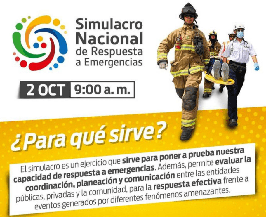 Lo que debe saber del simulacro nacional de respuesta a emergencias 