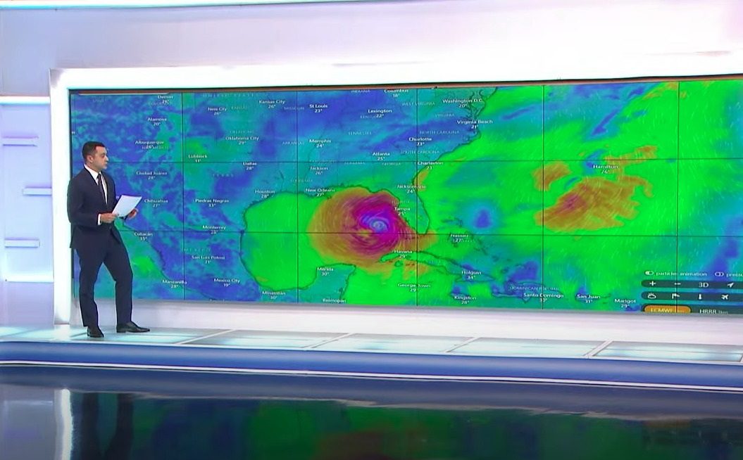 Así es el trayecto en vivo del huracán Milton