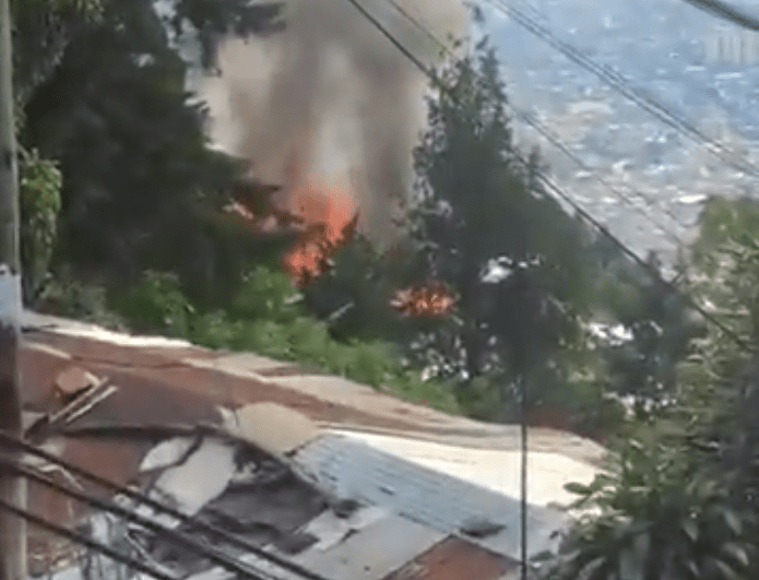 Incendio consume varias viviendas en el nororiente de Medellín