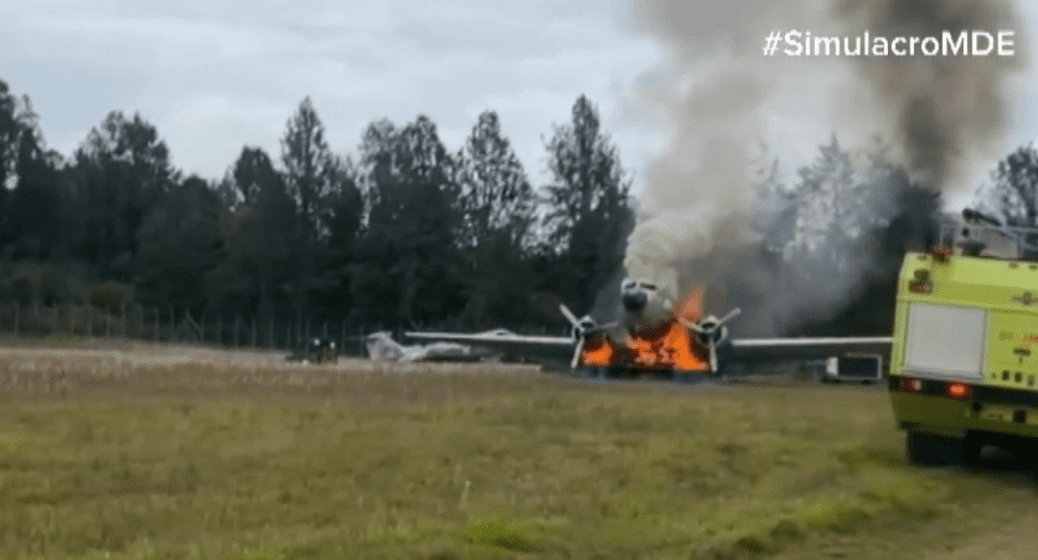 Realizan simulacro de emergencia aérea en el aeropuerto de Rionegro