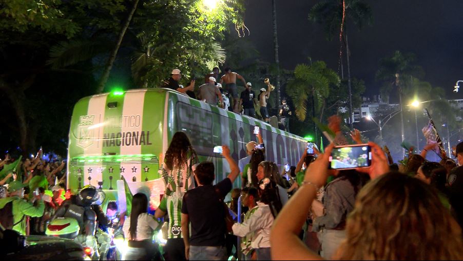 Así fue la celebración de los jugadores de Nacional posterior al título