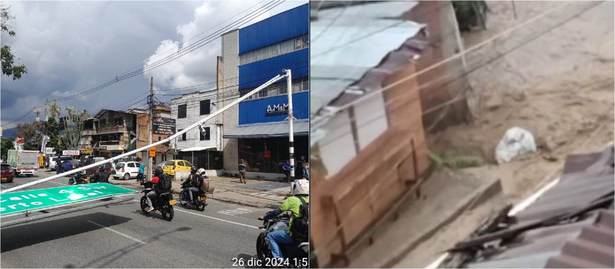 Fuertes lluvias dejaron varios daños en Medellín, Itagüí y Bello