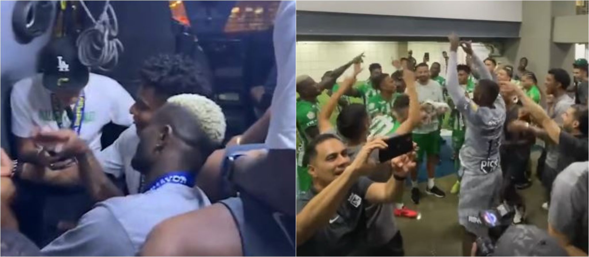 Nacional salió en tanqueta del estadio de Cali y celebró su título en el camerino