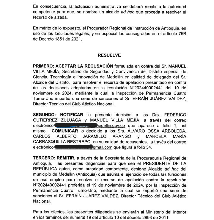 Presidente Petro deberá escoger alcalde para resolver sanción contra el entrenador de Atlético Nacional