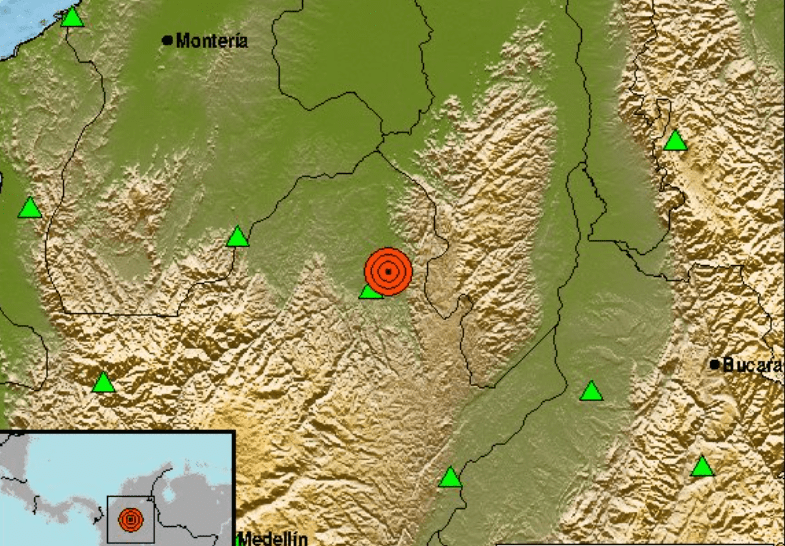 Dos sismos con epicentro en Antioquia se registraron este domingo