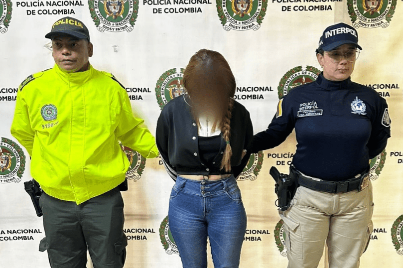 Mujer que tenía circular roja de Interpol fue capturada en Medellín