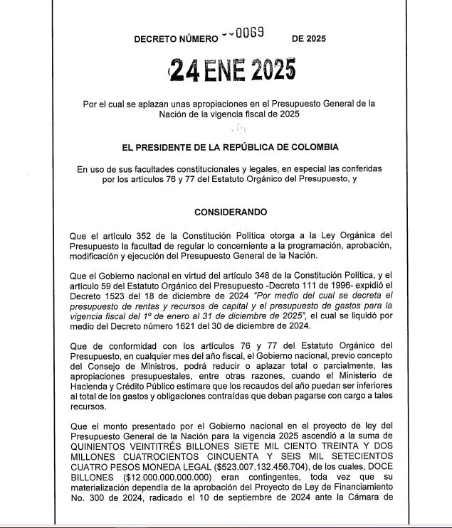 Recorte al presupuesto general de la Nación deja sin financiación al Metro de la 80