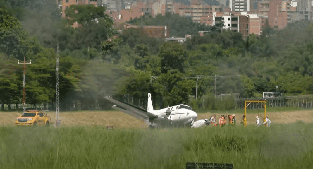 Aterrizaje de emergencia en el aeropuerto Olaya Herrera