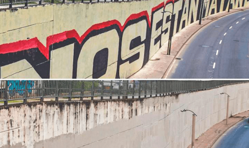 Controversia por grafitis en Medellín