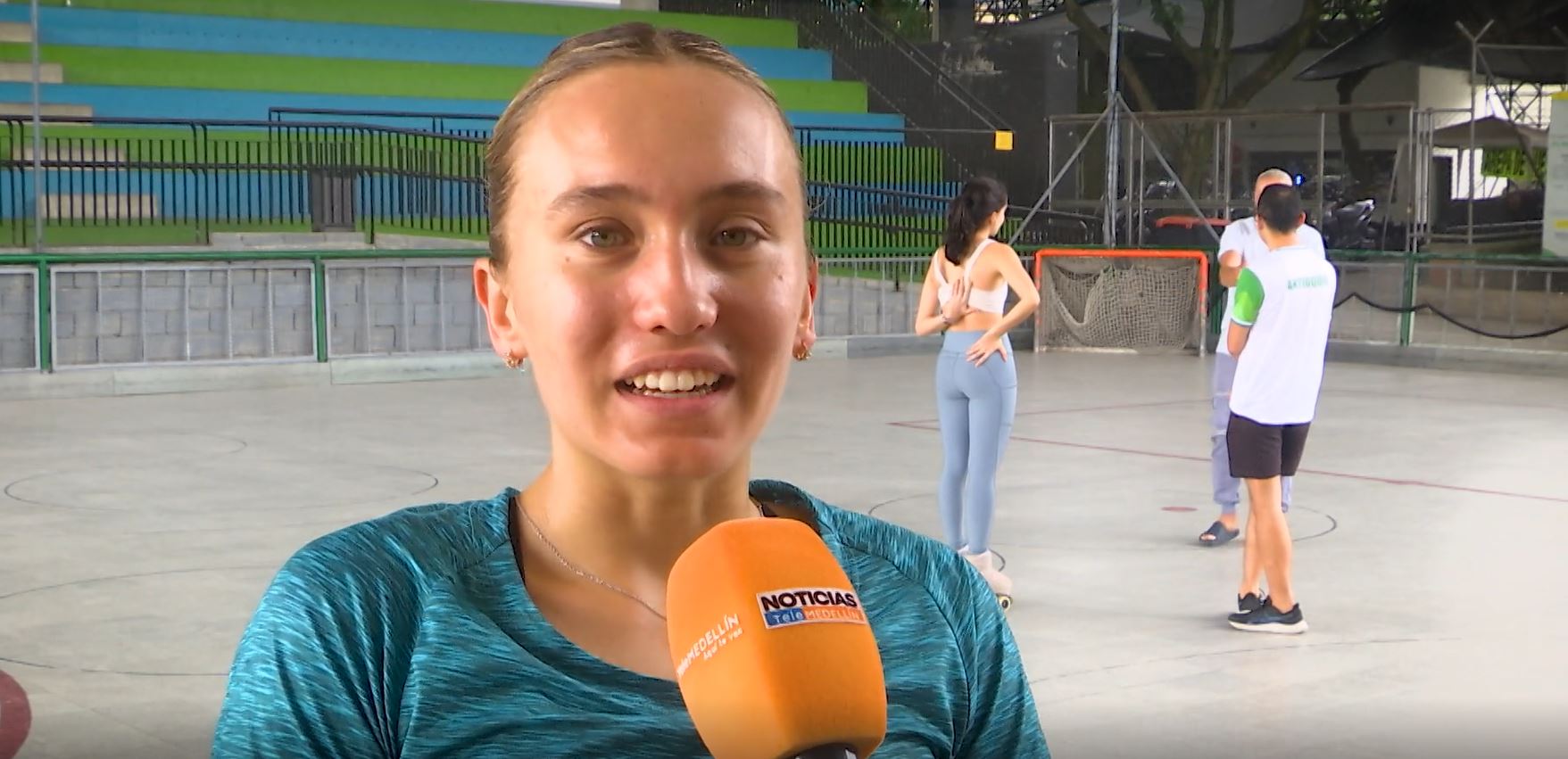 Campeona de patinaje europeo se entrena en la Liga de Patinaje de Antioquia