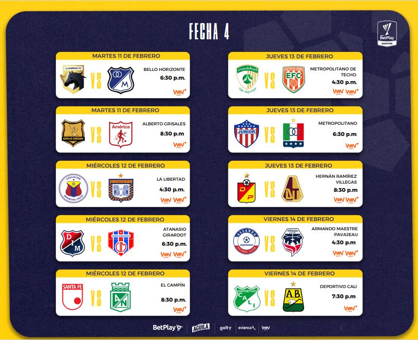 Equipos antioqueños ya tienen fecha y horario para disputar jornadas 4 y 5 del FPC