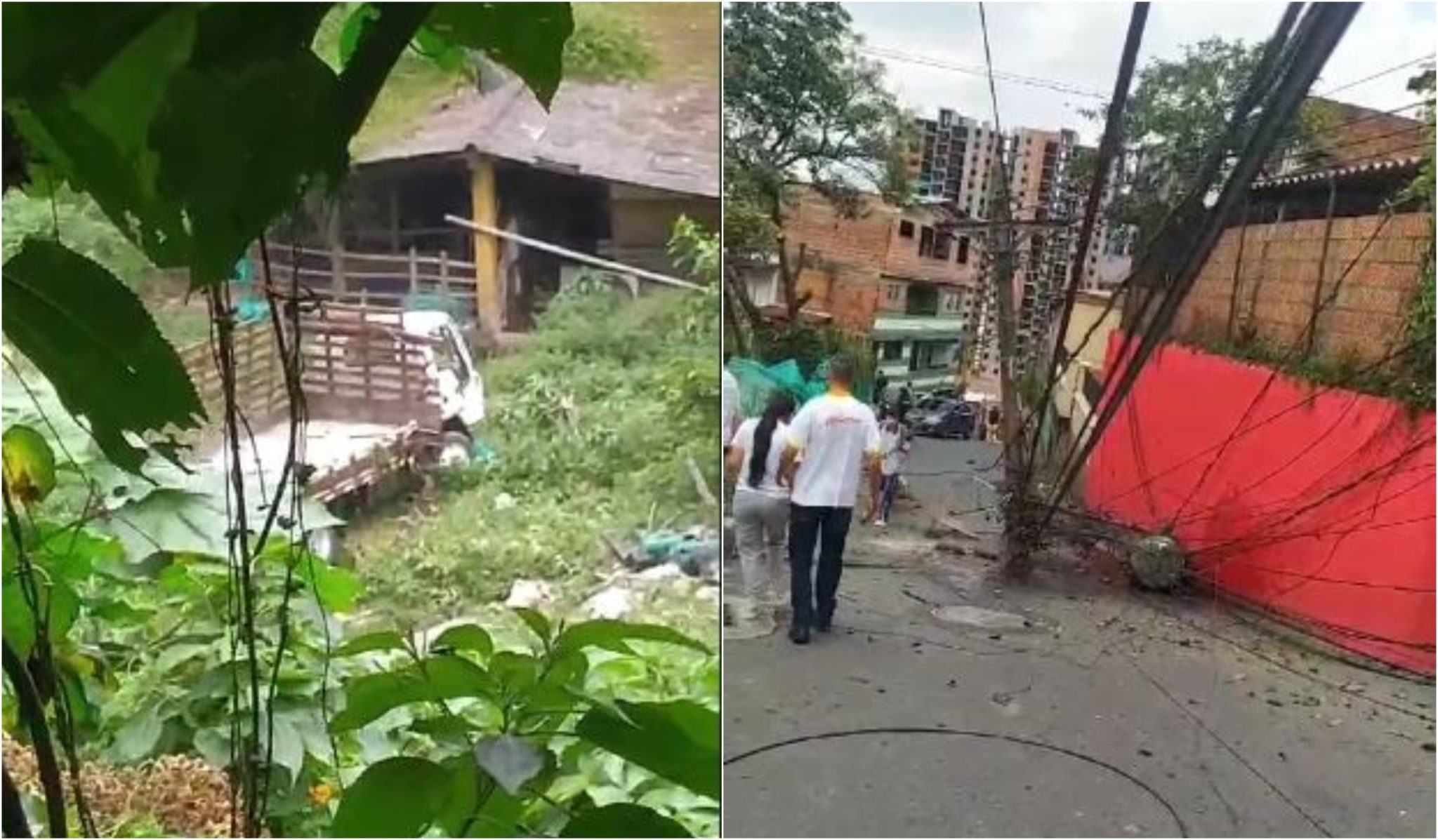 Furgón perdió el control y rodó por una loma en Sabaneta