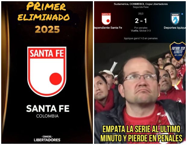 Los mejores memes que dejó la eliminación de Santa Fe en Copa Libertadores