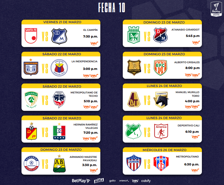 Clásico paisa de la fecha 10 ya tiene horario y fecha