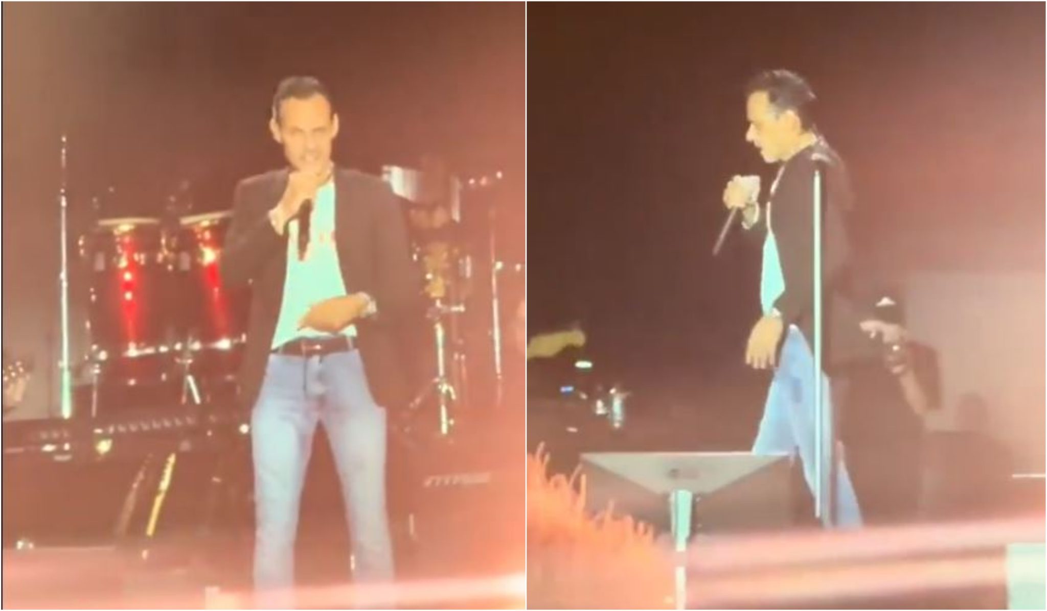 Marc Anthony reacciona a botella que le arrojaron en concierto en Barranquilla