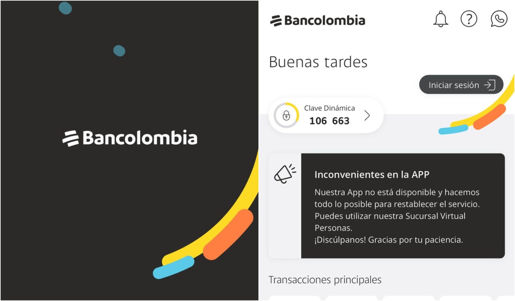 ¿Qué pasa con la nueva app de Bancolombia? Reportan caída