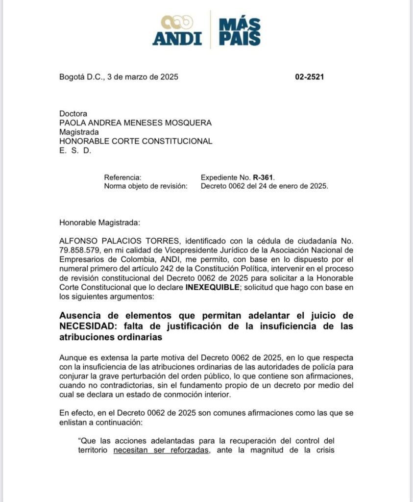 Rifirrafe entre ANDI y Gustavo Petro por decreto de conmoción interior en Catatumbo