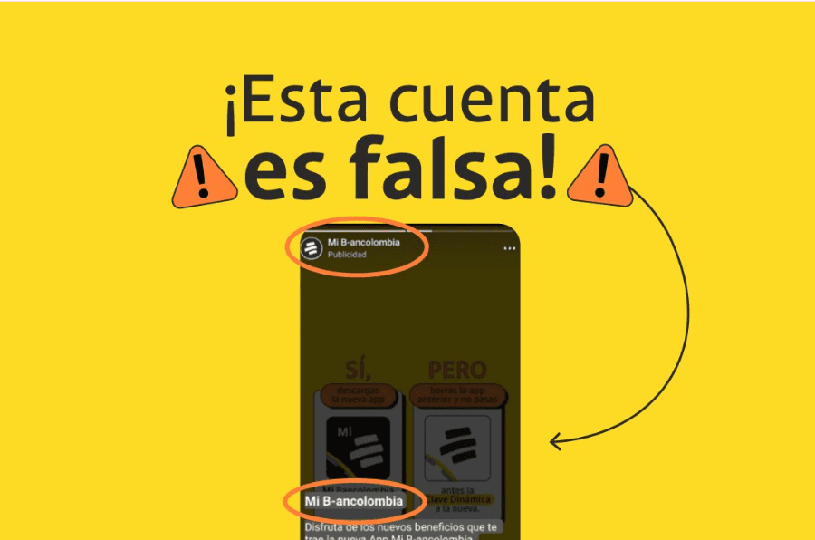 Cuidado con cuenta falsa que se hace pasar por Bancolombia