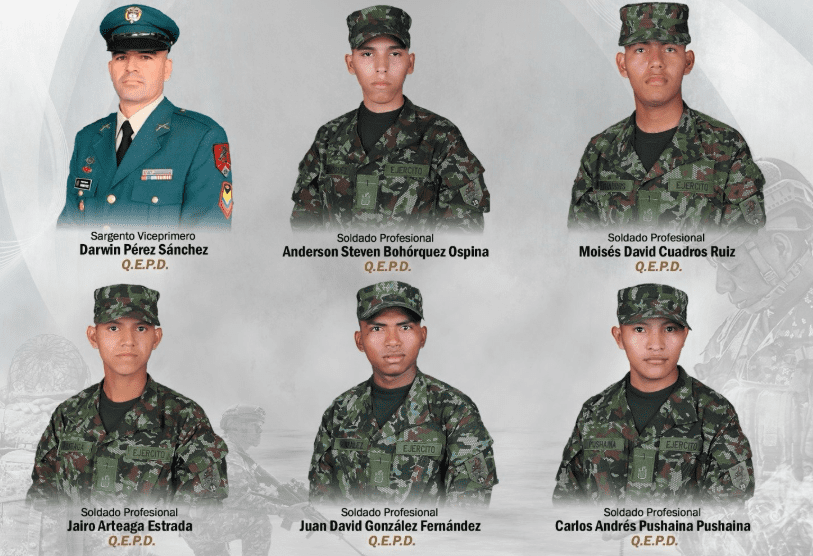 Identifican a los seis militares asesinados en Guaviare: uno continúa desaparecido