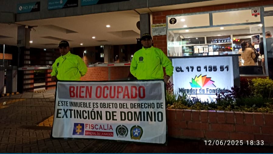 Aplican extinción de dominio a bienes de grupo delincuencial avaluados por 6.200 millones de pesos