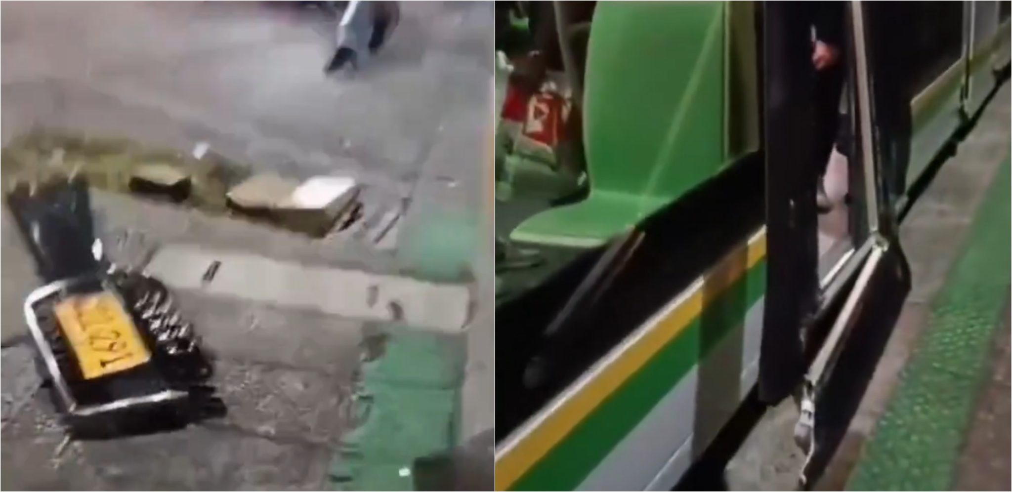 Vehículo de alta cama chocó contra el tranvía y su conductor se dio a la fuga