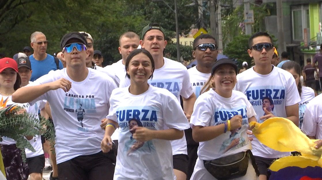 En Medellín se corrió la Carrera por la Vida, en apoyo a Miguel Uribe Turbay
