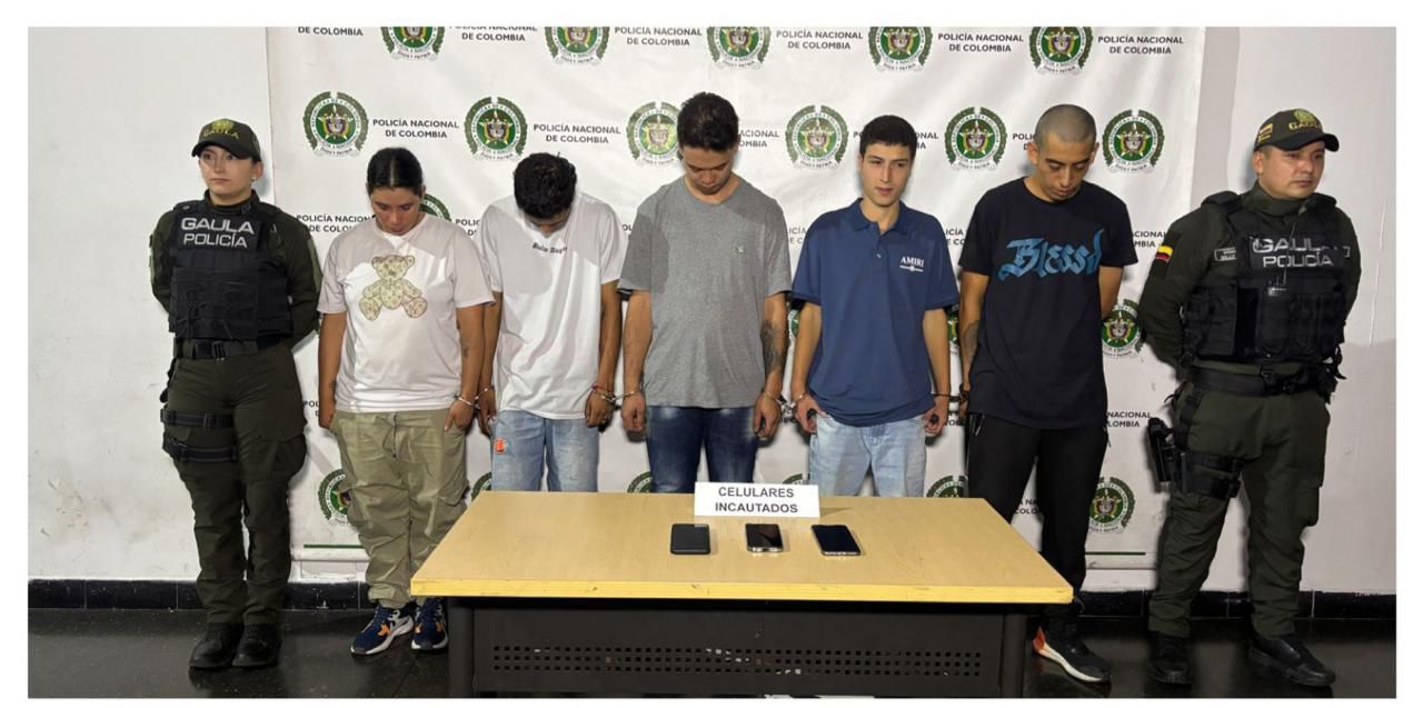 Cinco presuntos extorsionistas fueron capturados en el centro de Medellín