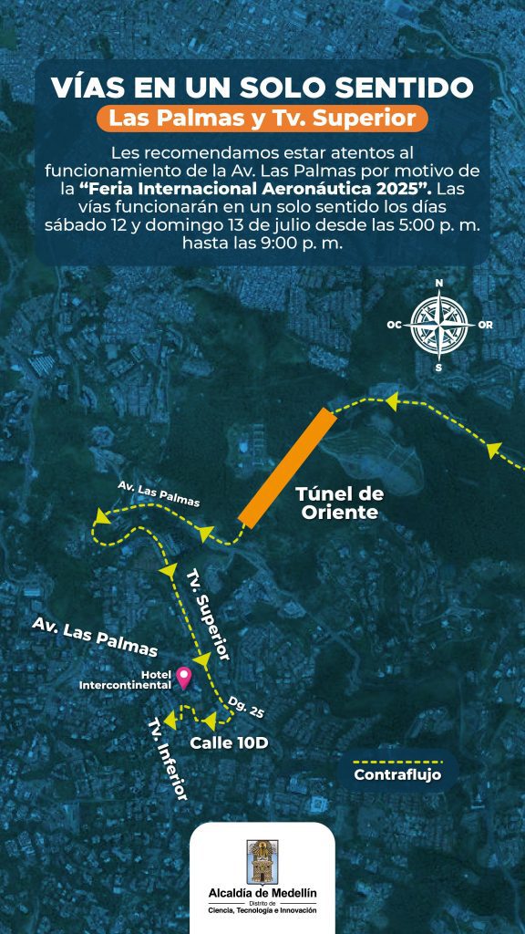 Ojo a los cambios en la movilidad por la Feria Aeronáutica y Espacial ‘F-AIR 2025’