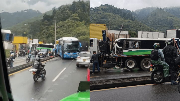 Aparatoso accidente en la autopista Medellín-Bogotá deja más de 20 lesionados