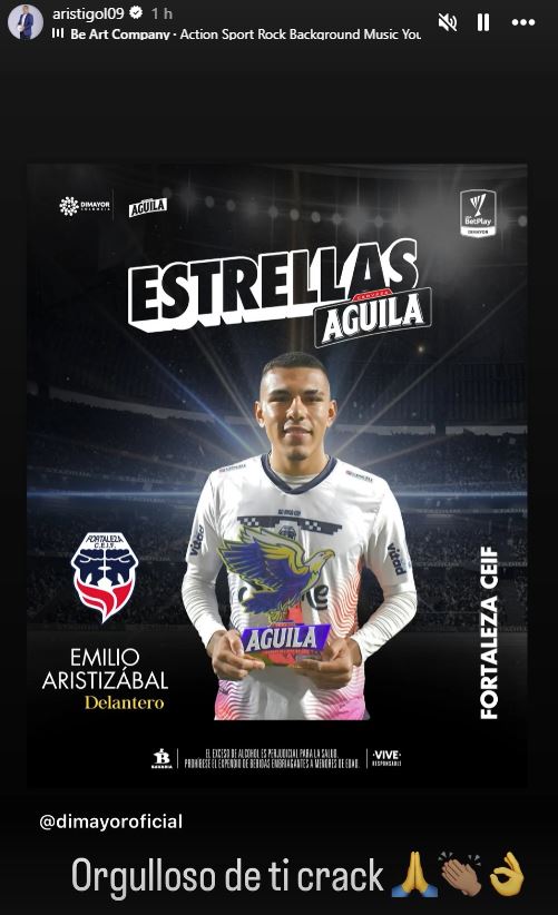 Aristizábal mensaje al hijo