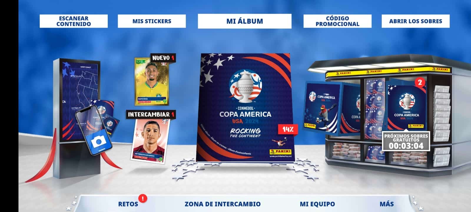 Así es como puede llenar el Álbum virtual de la Copa América 2024