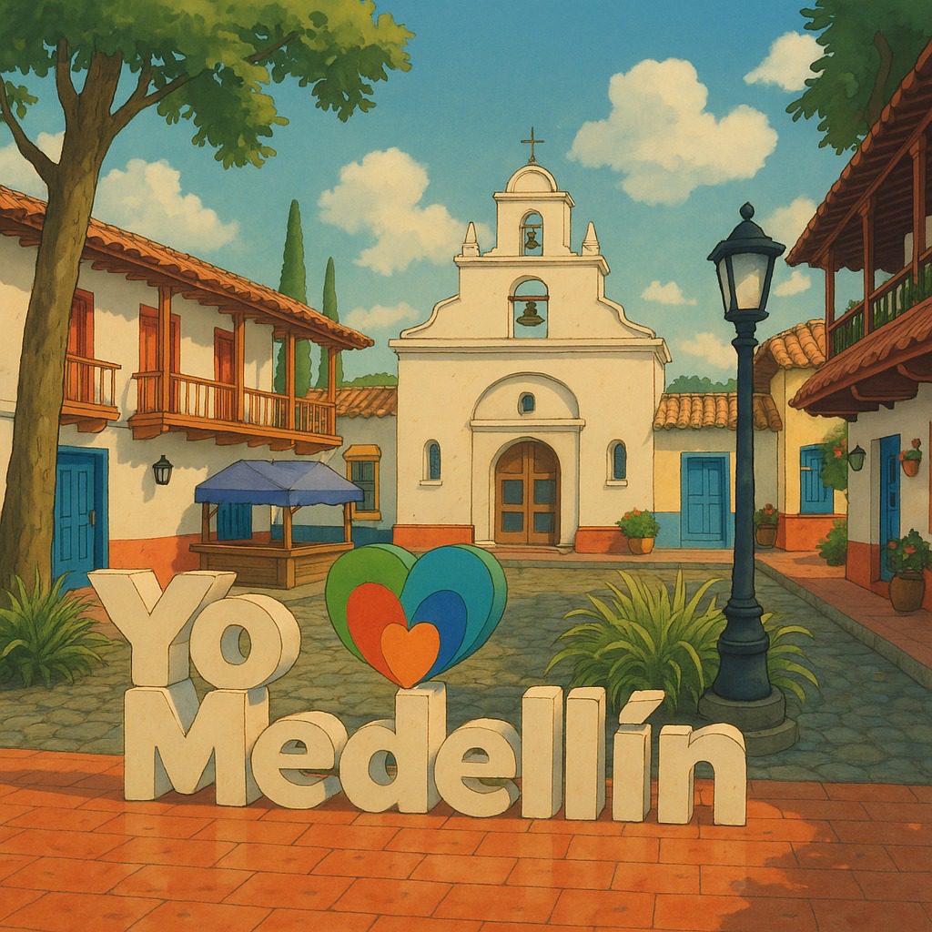 Así se ven algunos lugares de Medellín con animación Ghibli