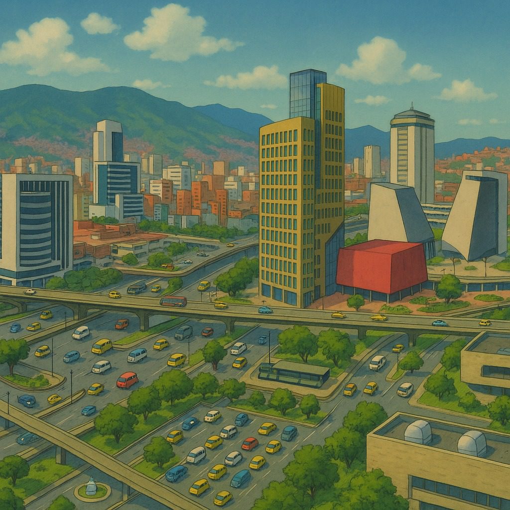 Así se ven algunos lugares de Medellín con animación Ghibli