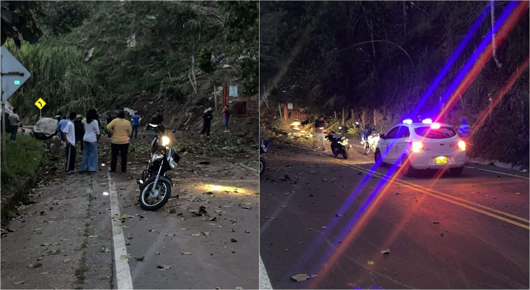 [Atención] deslizamiento en la vía Don Matías - El Hatillo dejó a una mujer fallecida