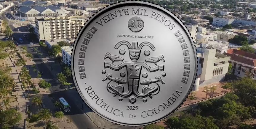 Banco de la República presenta moneda conmemorativa de 20 mil pesos colombianos
