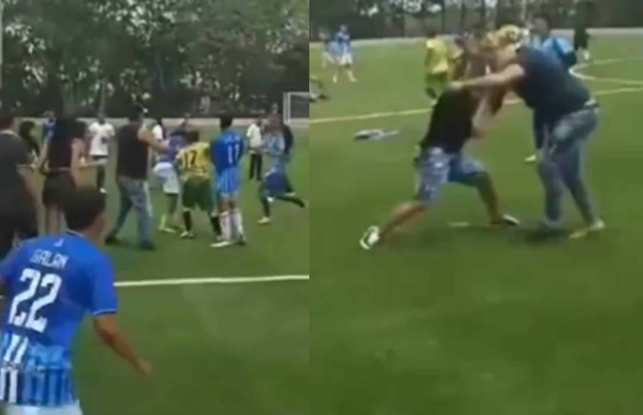 ¡A los golpes! Así terminó el partido de fútbol entre equipos locales de Segovia y Remedios