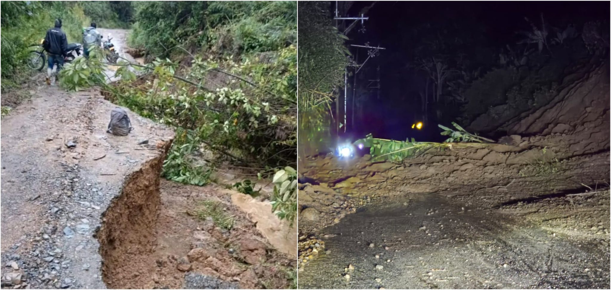 Complejo panorama en vías de Antioquia a causa de las fuertes lluvias