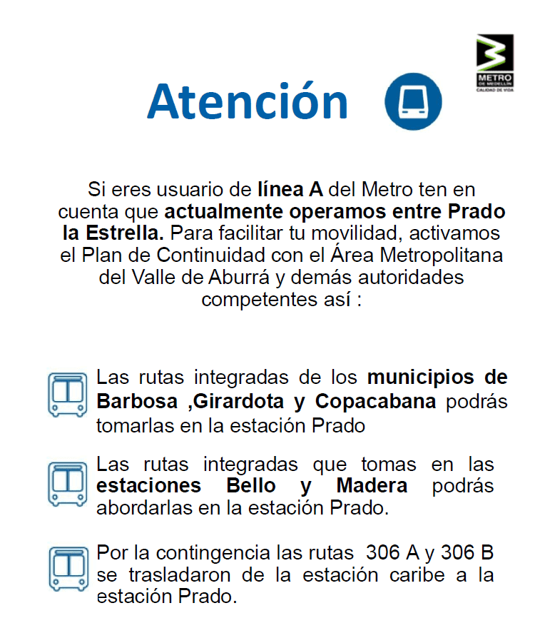 Congestión en la Terminal del Norte por daño en el Metro de Medellín