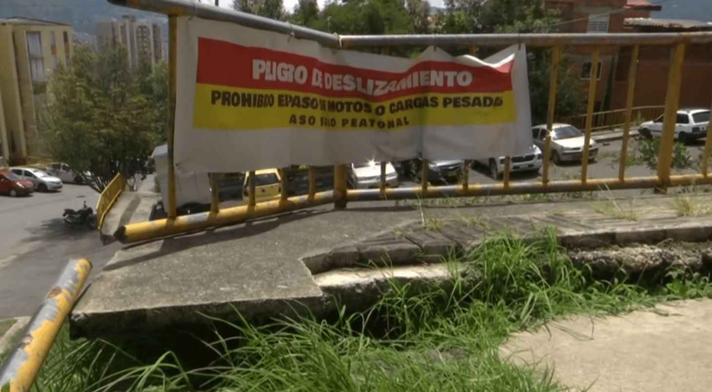 Debido a las lluvias y deslizamientos, hay seis viviendas en riesgo en Bello