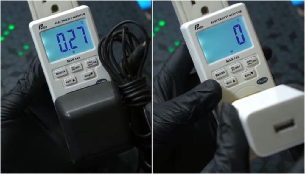 Esto es lo que se consume de energía por dejar un cargador de celular conectado