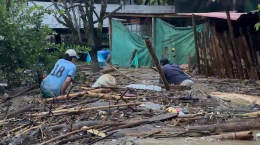 Familias de La Pintada afectadas por desbordamiento del río Cauca